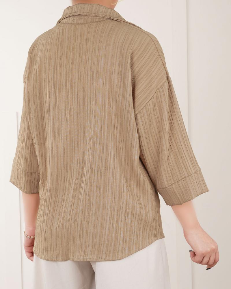 شومیز کراش یقه مردونه کد 27627