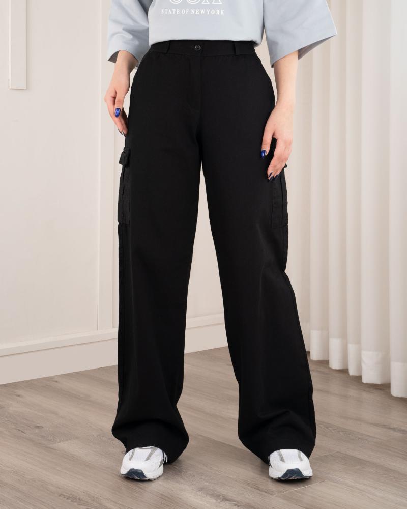 شلوار مشکی کارگو کد 27648