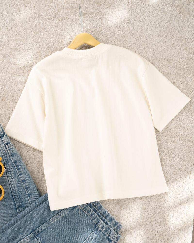 تیشرت اسپرت شیری ( کودک ) کد 27644