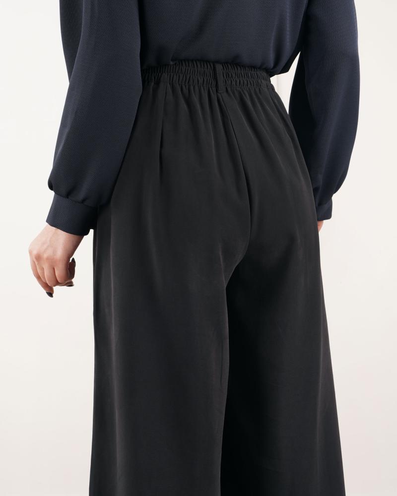 شلوار بگ مشکی سیلک ( قد 110 ) کد 27661