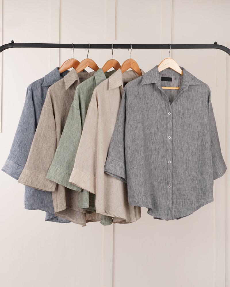 شومیز یقه مردانه ستین کد 27669