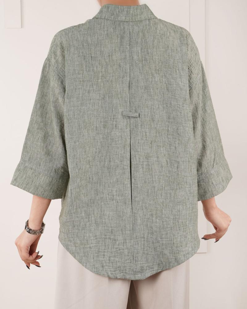 شومیز یقه مردانه ستین کد 27669