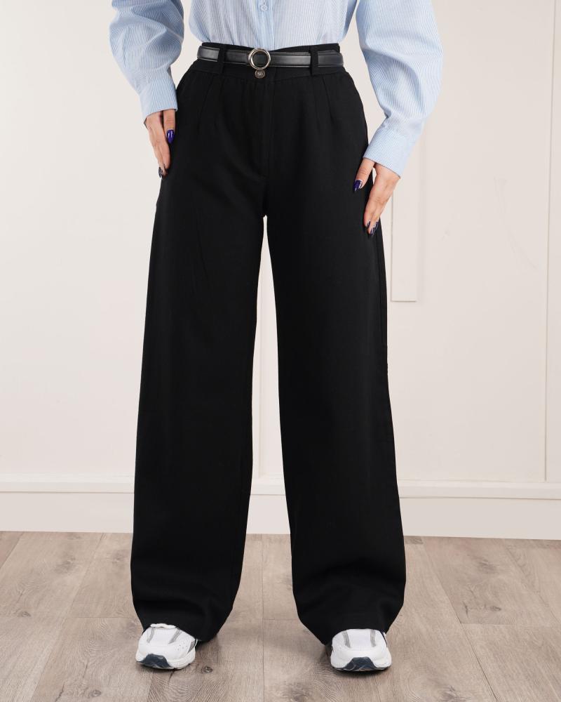 شلوار کتان مشکی ( قد 103 ) کد 27695