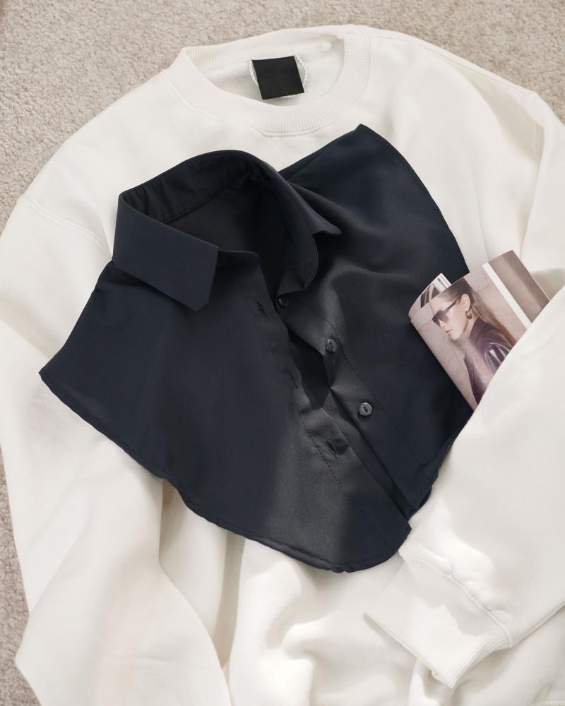 یقه فیک سرمه ای کد 26728