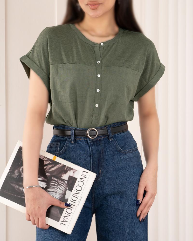 شومیز آستین پاکتی نیاز ( 5 سایز ) کد 27704