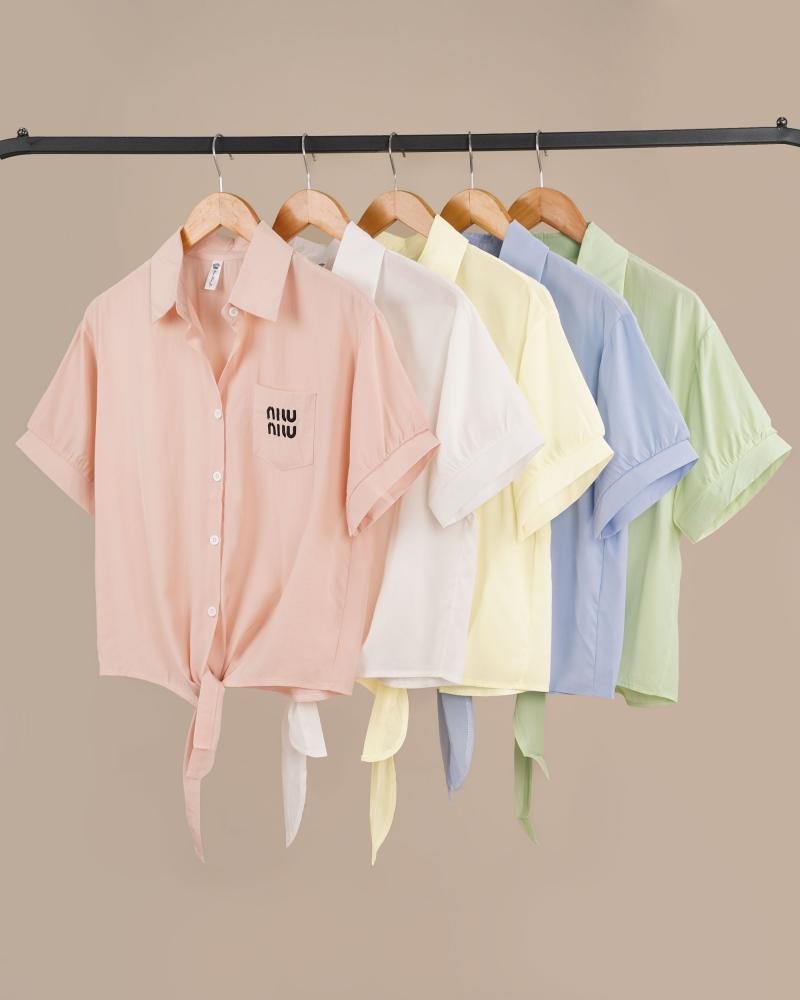 شومیز گره ای ساده کد 27719