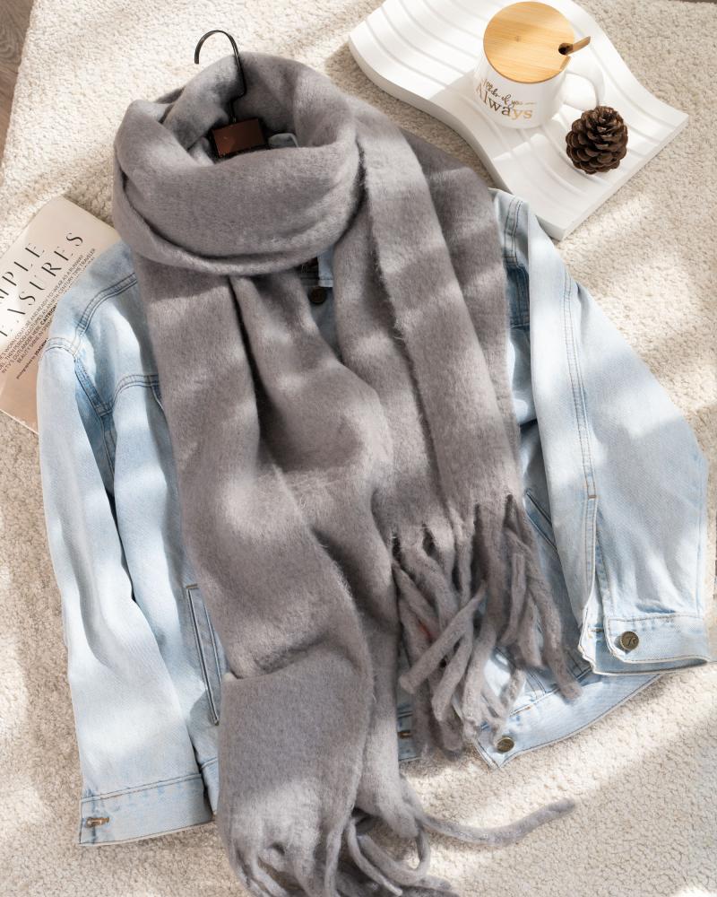 بیگ اسکارف ساده طوسی کد 25946