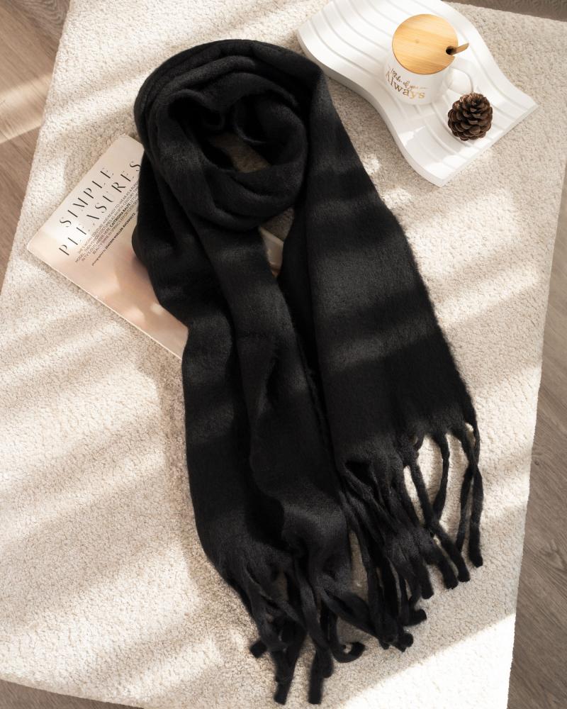 بیگ اسکارف ساده مشکی کد 25943