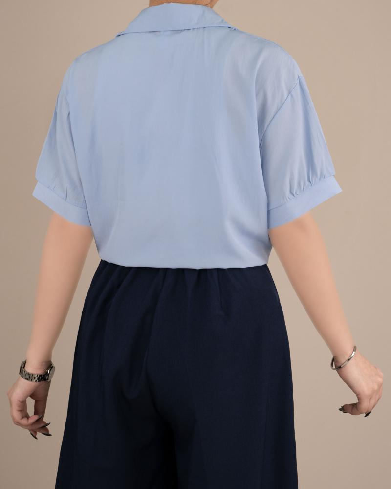 شومیز گره ای ساده کد 27719