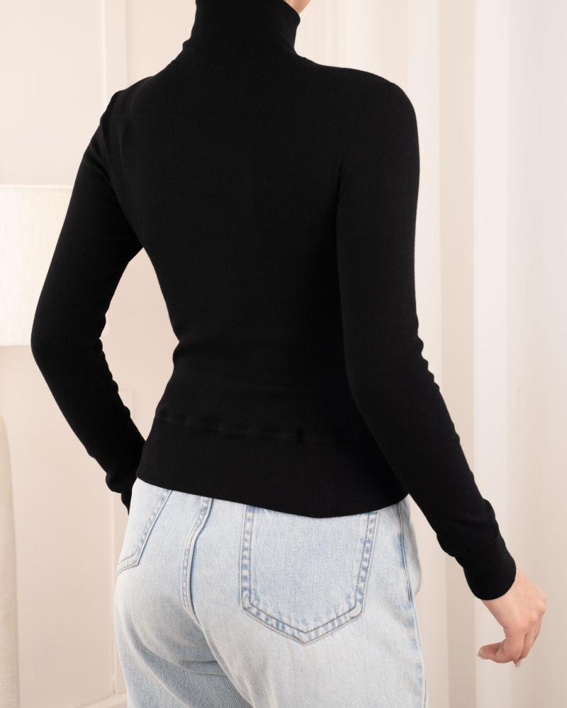 بلوز کبریتی مشکی کد 26769