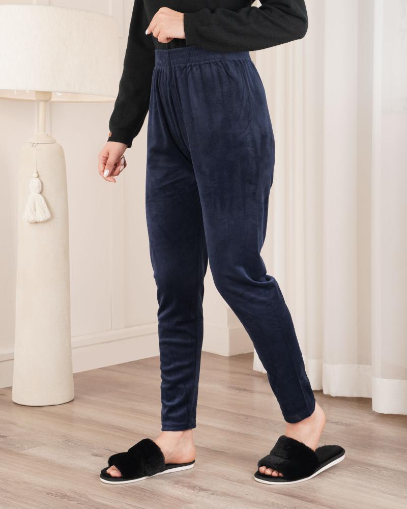 شلوار راحتی ساده مخمل کد 26770