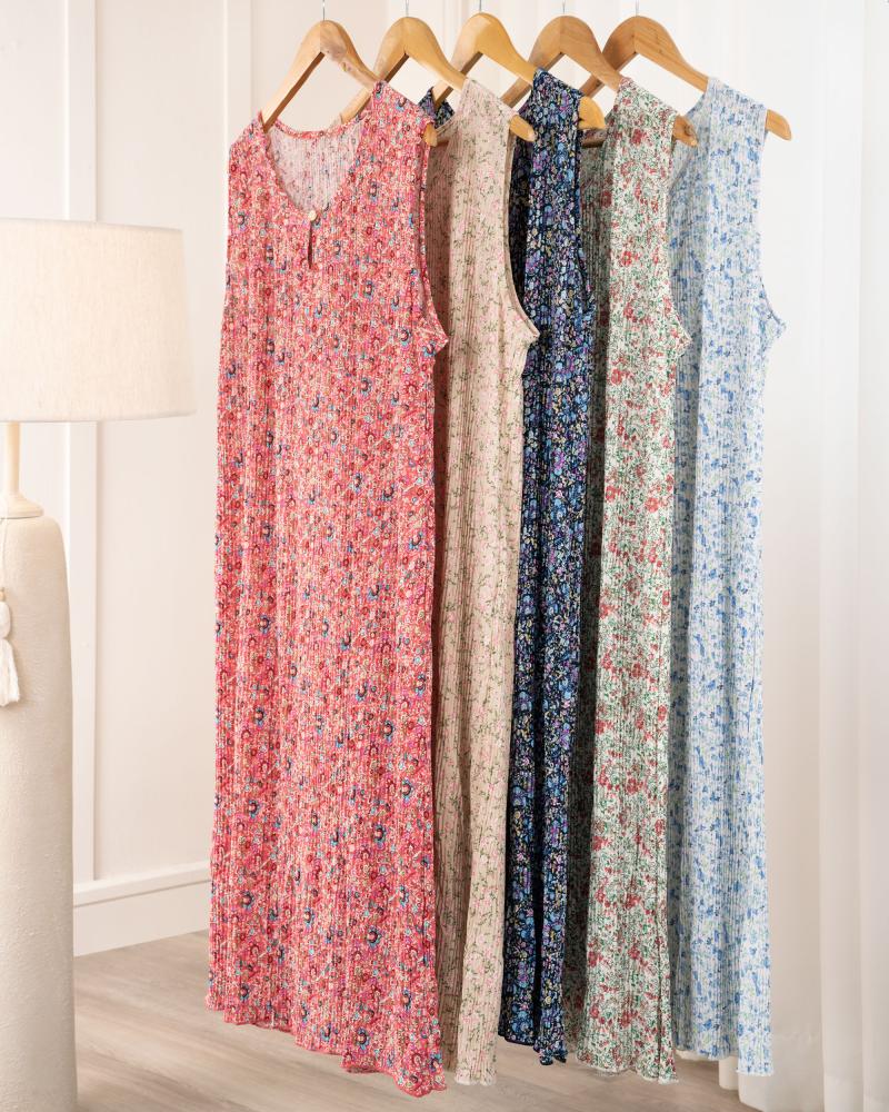 پیراهن پلیسه گلدار کد 27728