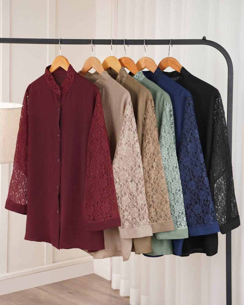 شومیز آستین گیپور کد 27726