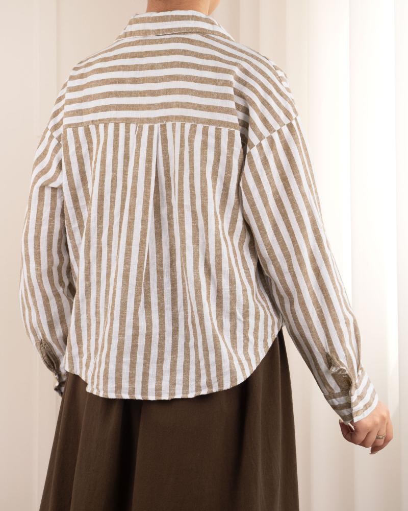 شومیز گره ای راه راه کد 28756