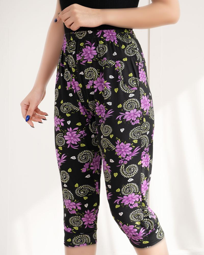 شلوارک راحتی گلدار کد 27763