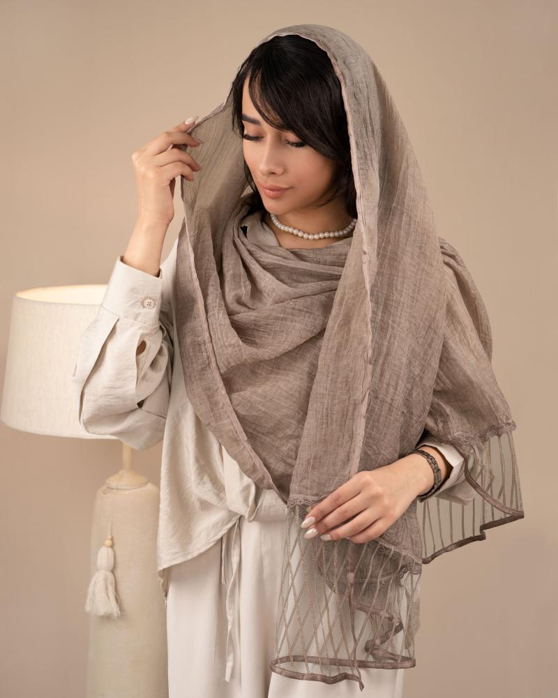 شال ساده ارغوان کد 28757