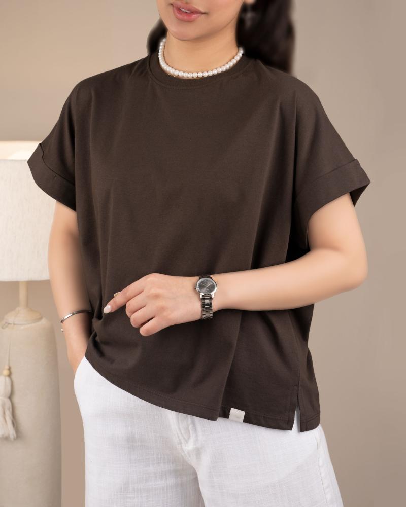 تیشرت کراپ گلشید کد 28772