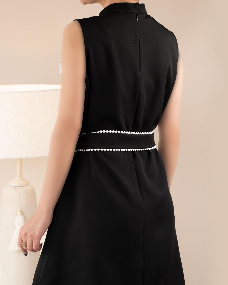 پیراهن مشکی گلی کد 27767