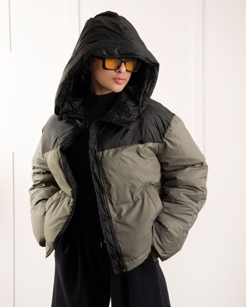 کاپشن کلاه دار کد 25996