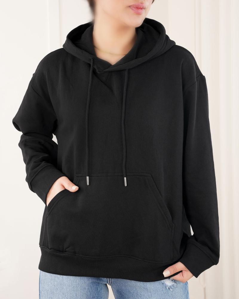 هودی دورس ساده مشکی کد 25998