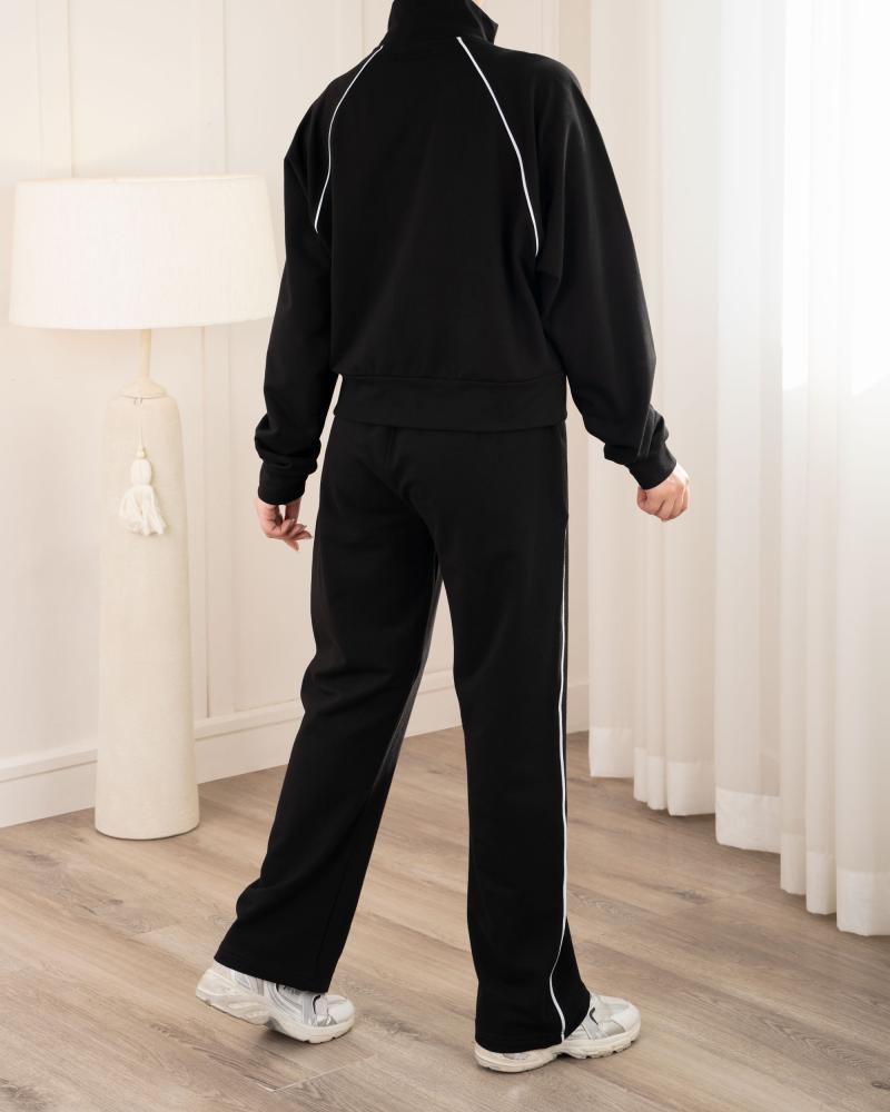 ست دو تیکه مشکی اویشو کد 26808