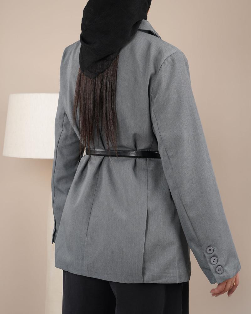 کت کمربند دار وارداتی کد 28846