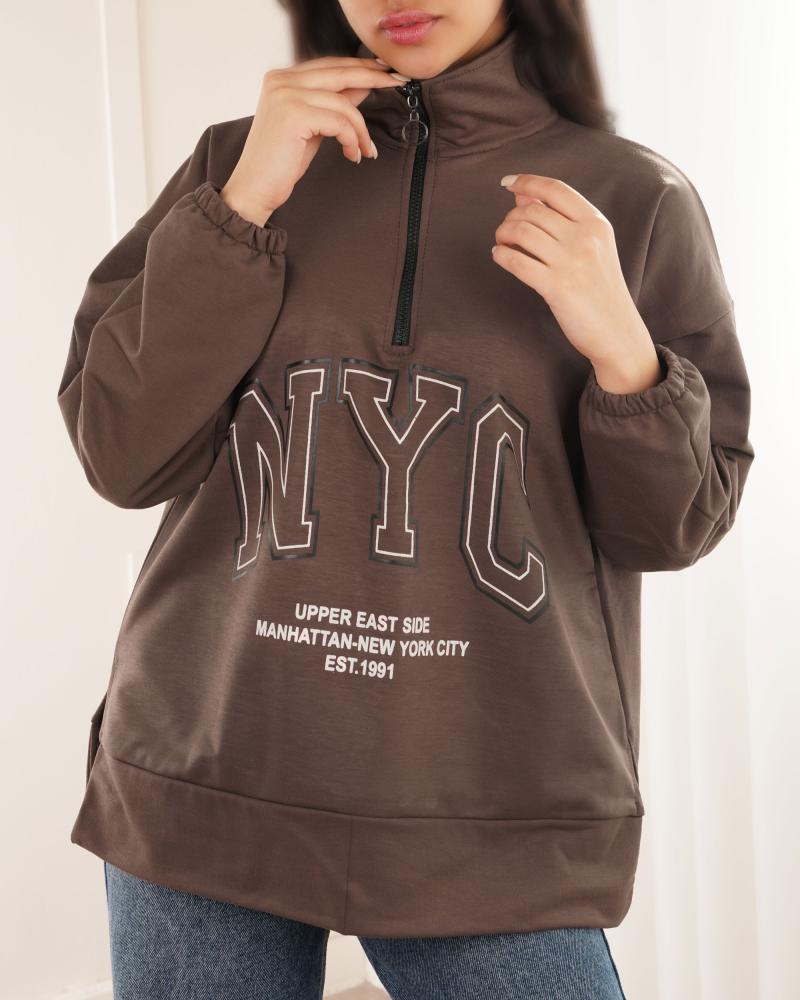 دورس نیم زیپ NYC دو رنگ کد 26034