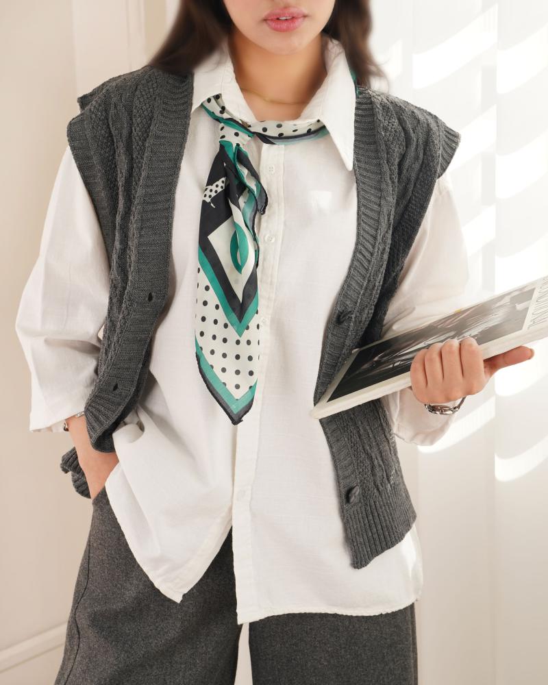 شومیز لینن ساده کد 26027