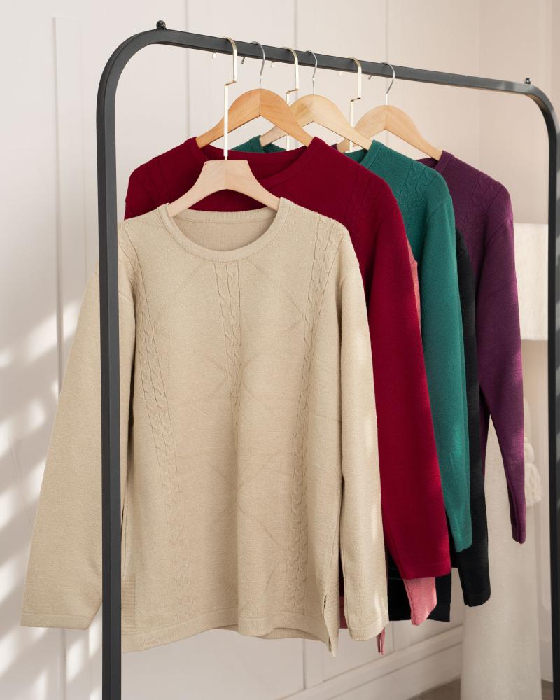 بلوز بافت ساده هانی کد 26036