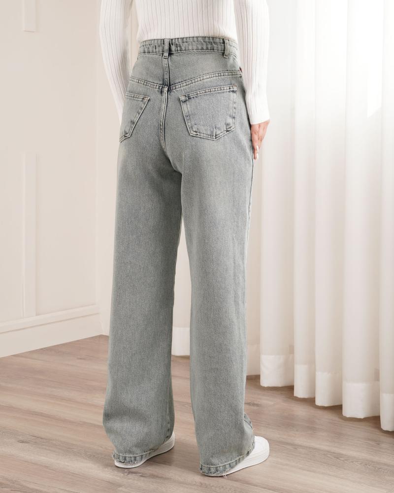 شلوار جین نیم بگ یارا کد 40356