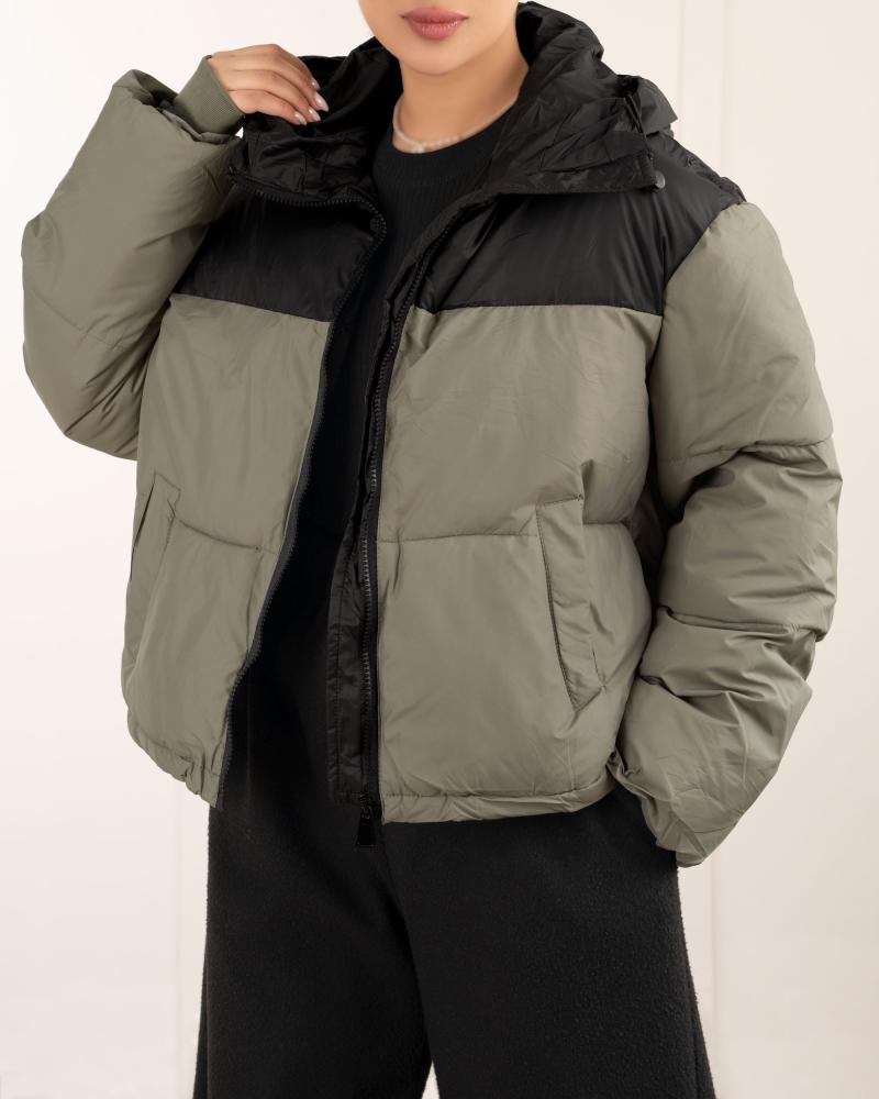 کاپشن کلاه دار ساده کد 26905