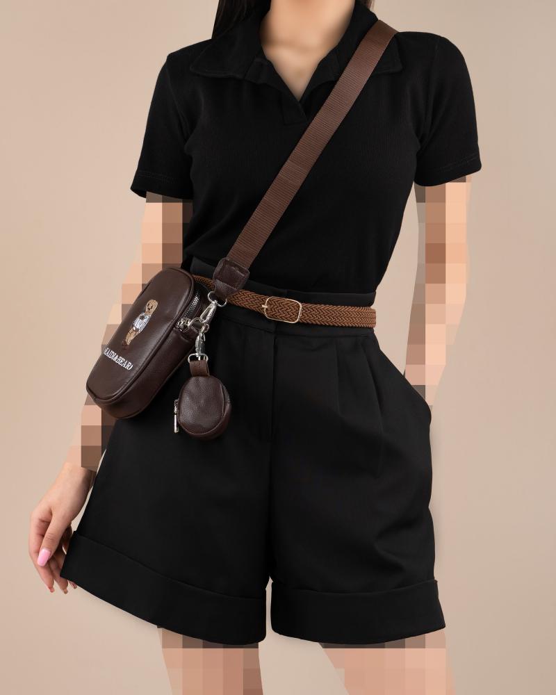 شلوارک مازراتی مشکی کد 30066