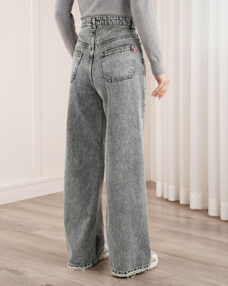 شلوار جین نیم بگ پریا کد 40327