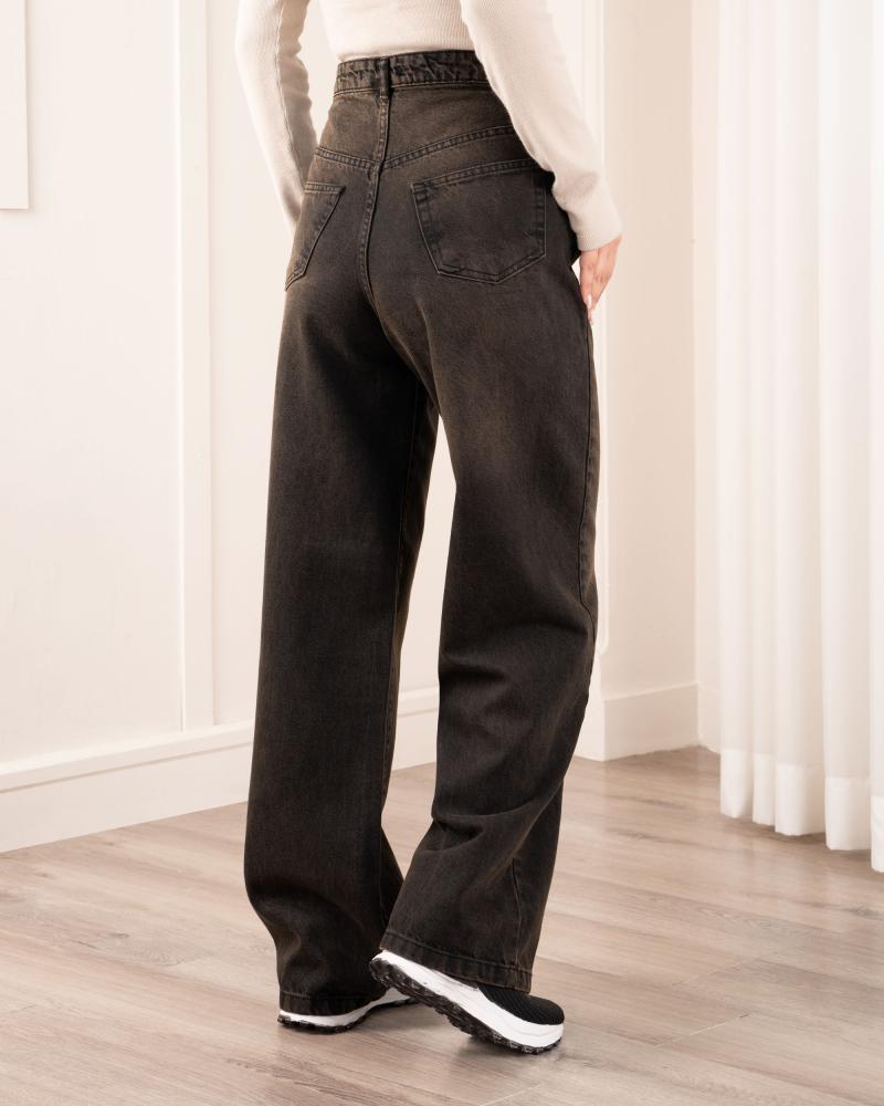 شلوار جین نیم بگ باوان کد 40479