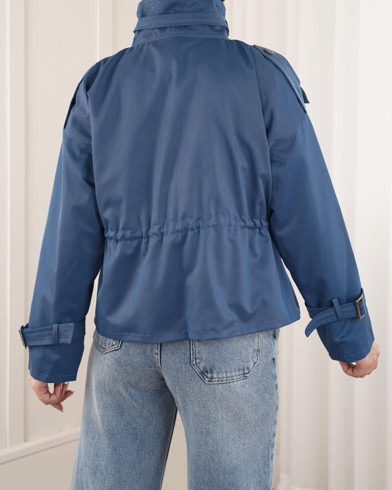 ترنچ کت آستردار دو جیب کد 26920