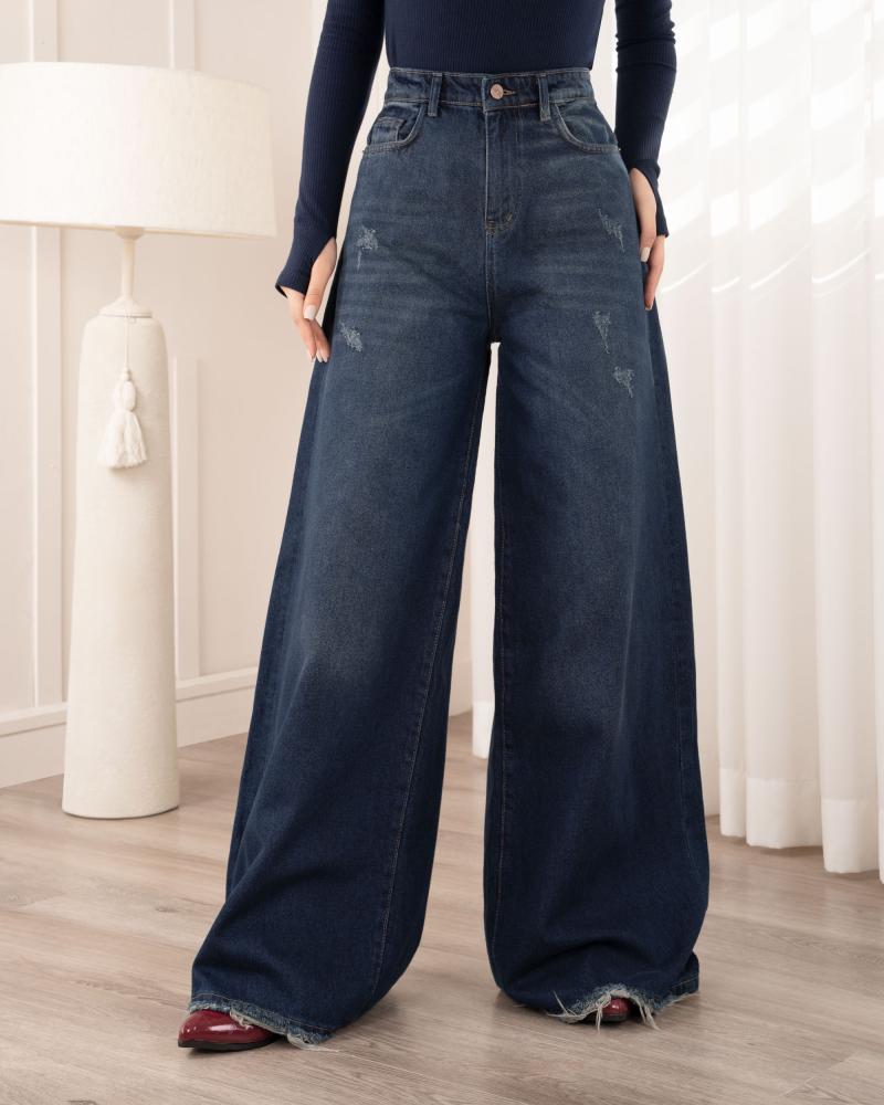 شلوار جین فول بگ غزل کد 40284