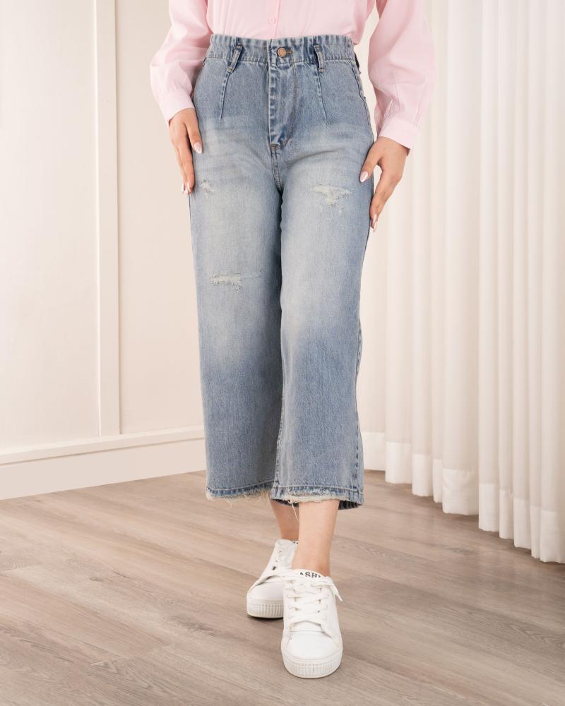 جین وایدلگ آبی چرک ( قد 82 ) کد 27966
