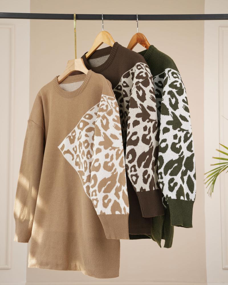 بلوز بافت پلنگی آنام کد 26092