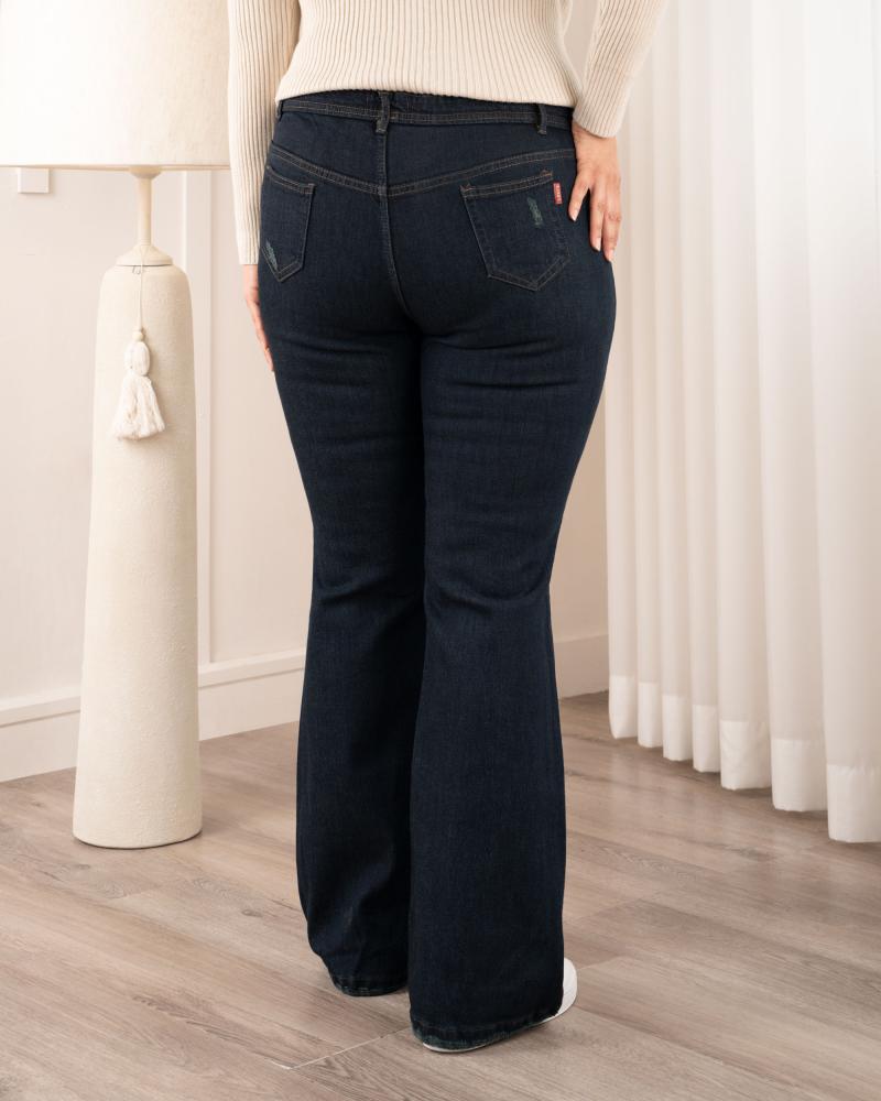 شلوار جین بوت کات سایز بزرگ کد 20018