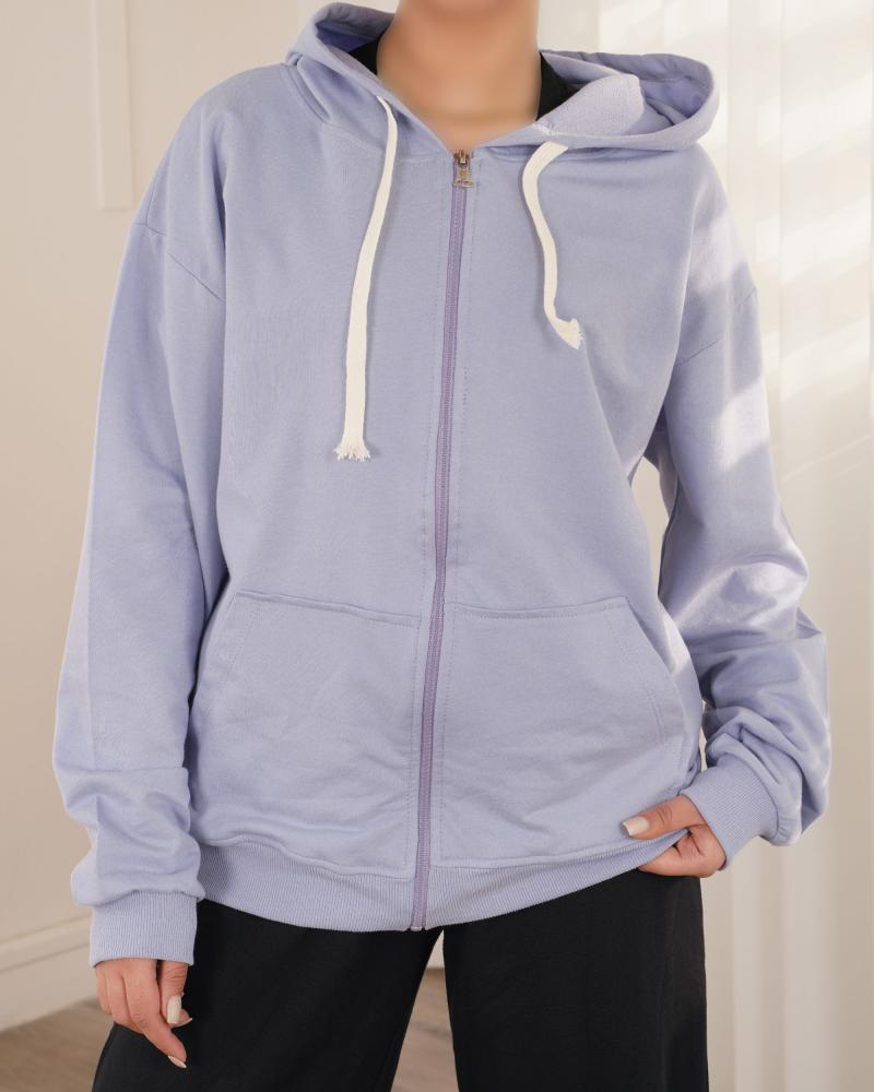 سویشرت دورس ساده یاسی کد 26098