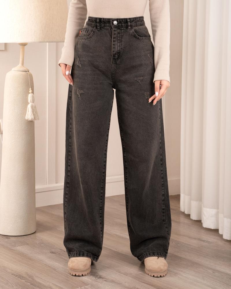 شلوار جین نیم بگ آیسان کد 40481