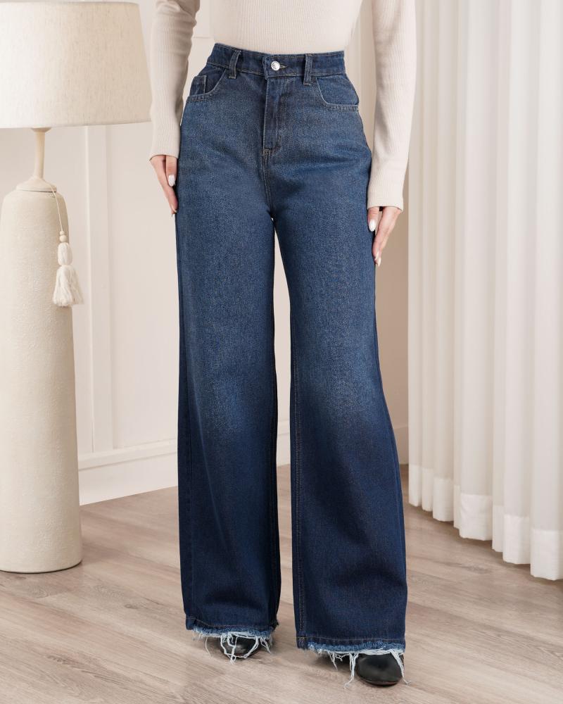 شلوار جین نیم بگ مهنا کد 40353