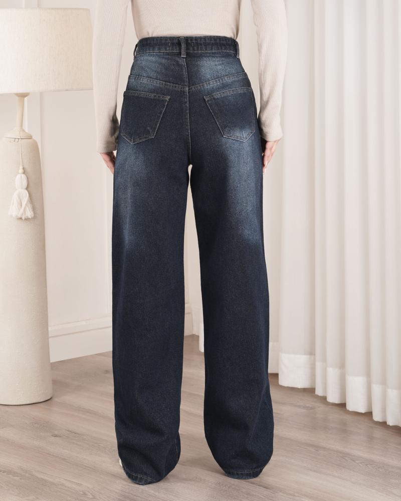 شلوار جین نیم بگ تینوش کد 40549