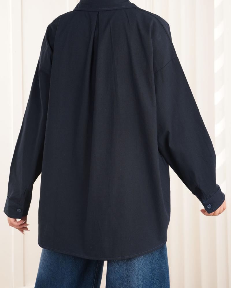 شومیز لینن رنگی کد 28027