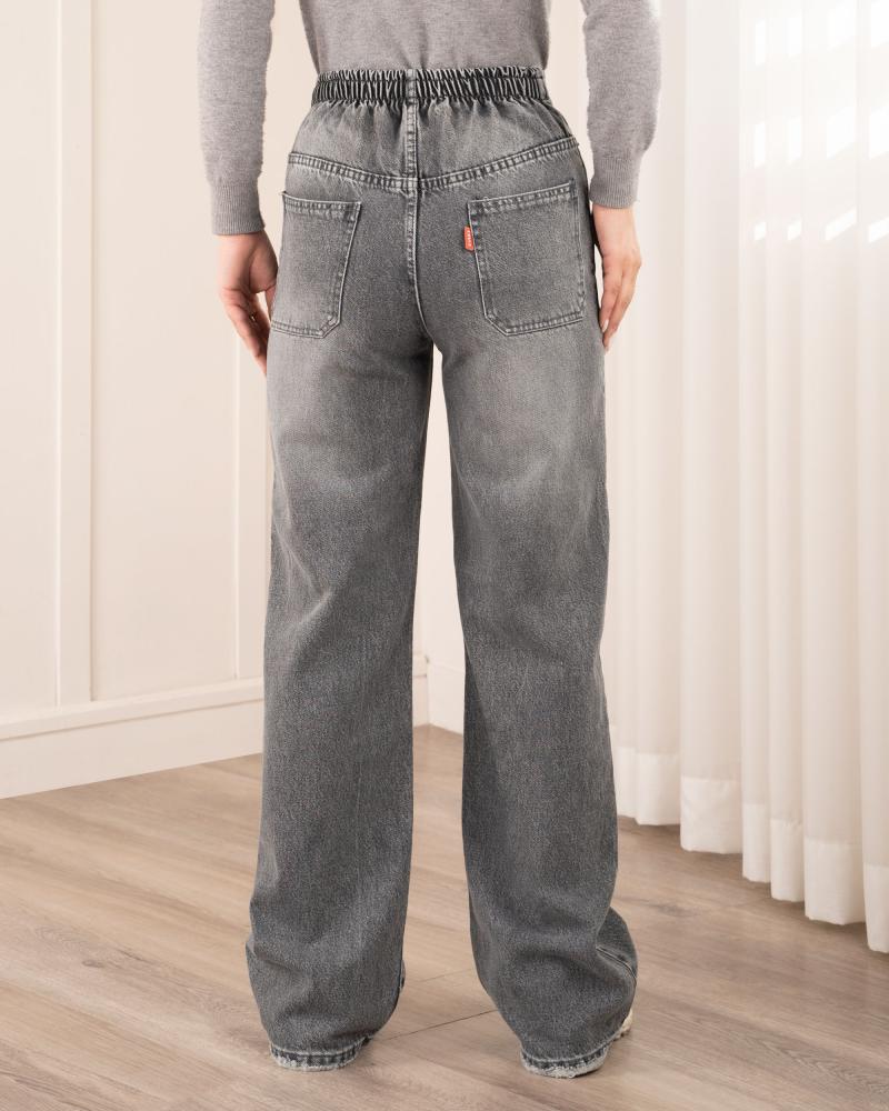 شلوار جین نیم بگ دنیز کد 40653