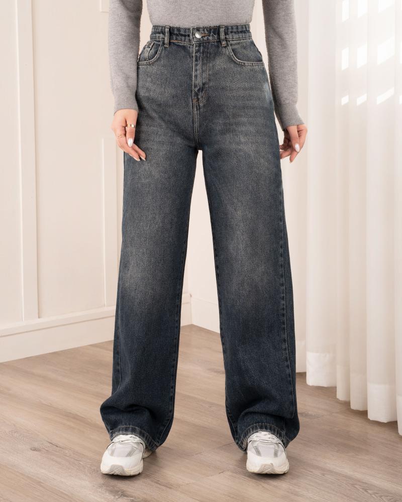 شلوار جین نیم بگ پونه کد 40553