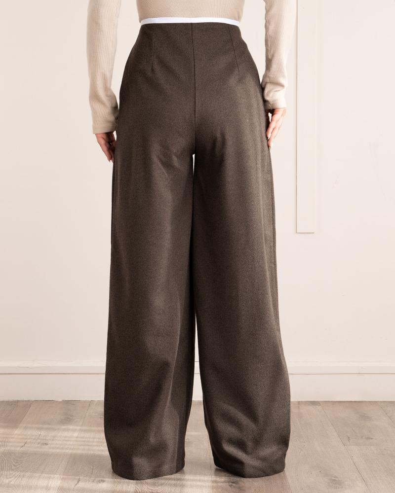 شلوار فوتر قهوه ای کد 26998