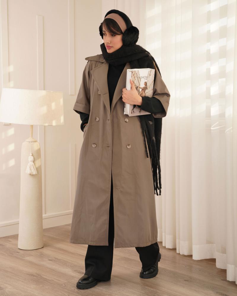 بارانی بلند نسکافه ای کد 26157