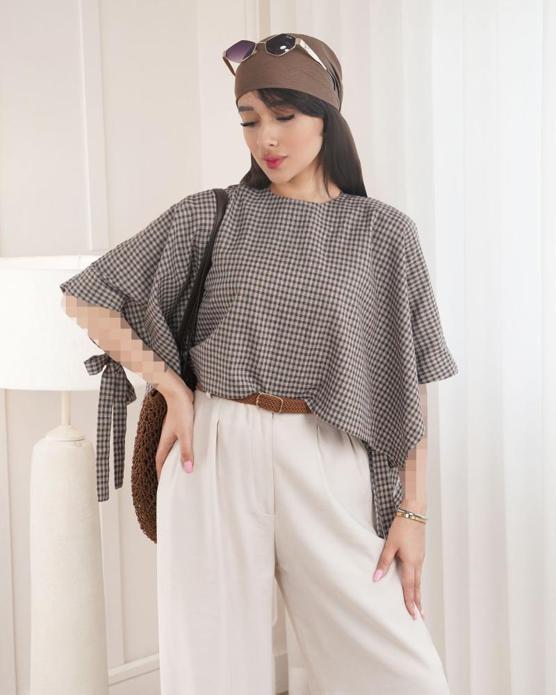 شومیز پانچ چهارخونه کد 30218