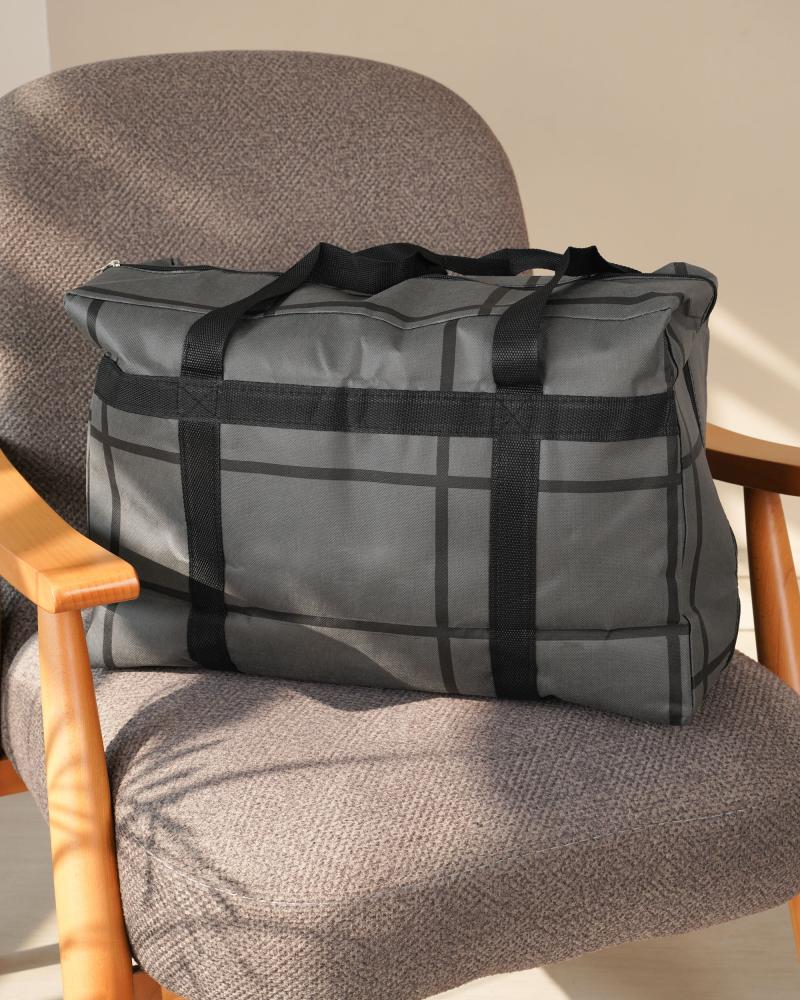 ساک چهارخونه طوسی کد 26174